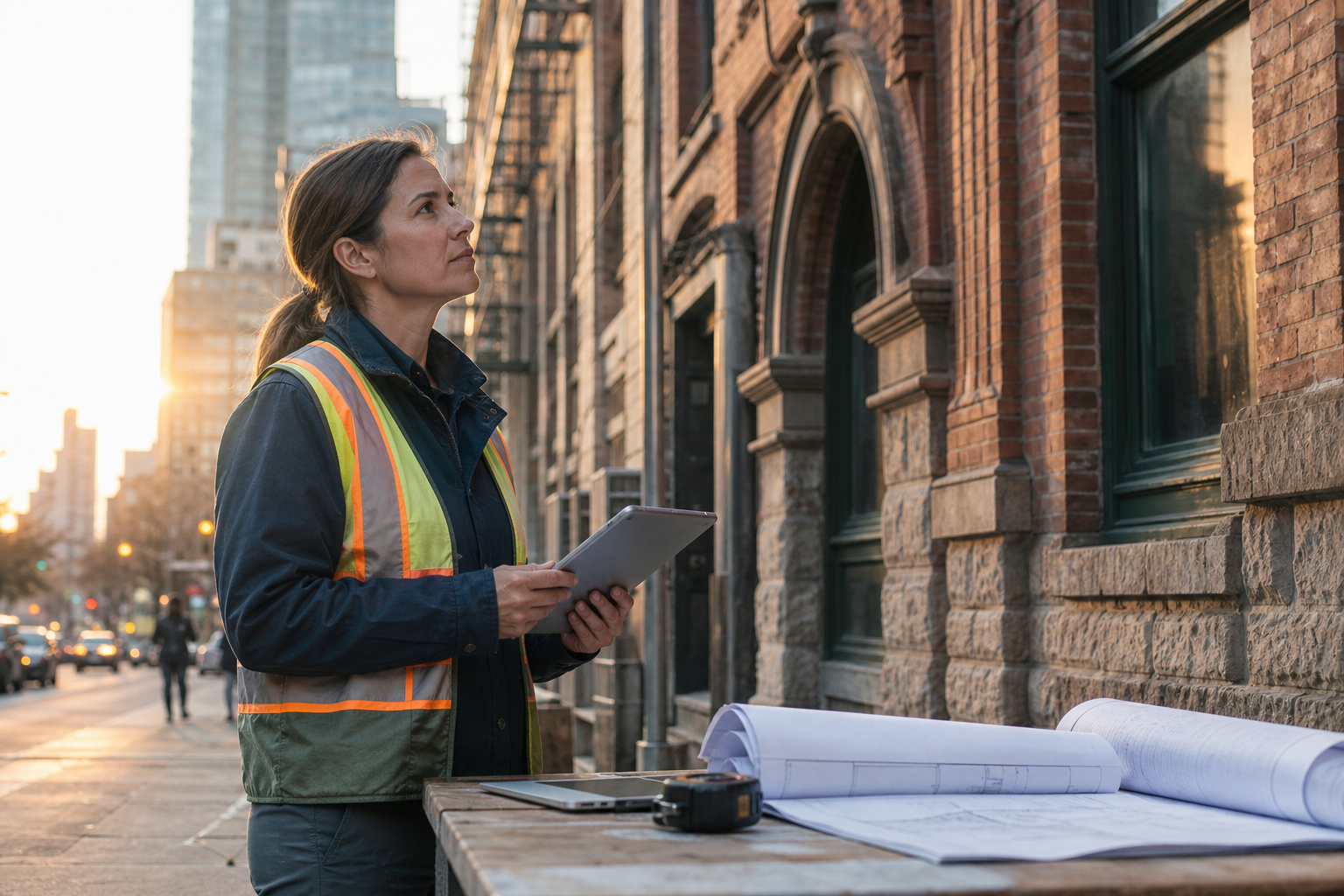DEA Assessor Inspecting Retrofit Building